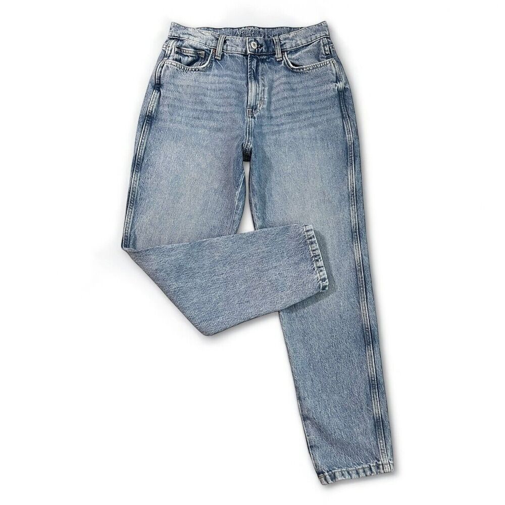 Arizona Y2K Blue Jeans High Rise Straight Leg Denim Mom Jeans Women's Size 9